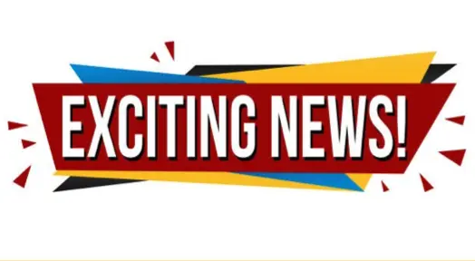 Exciting news.
