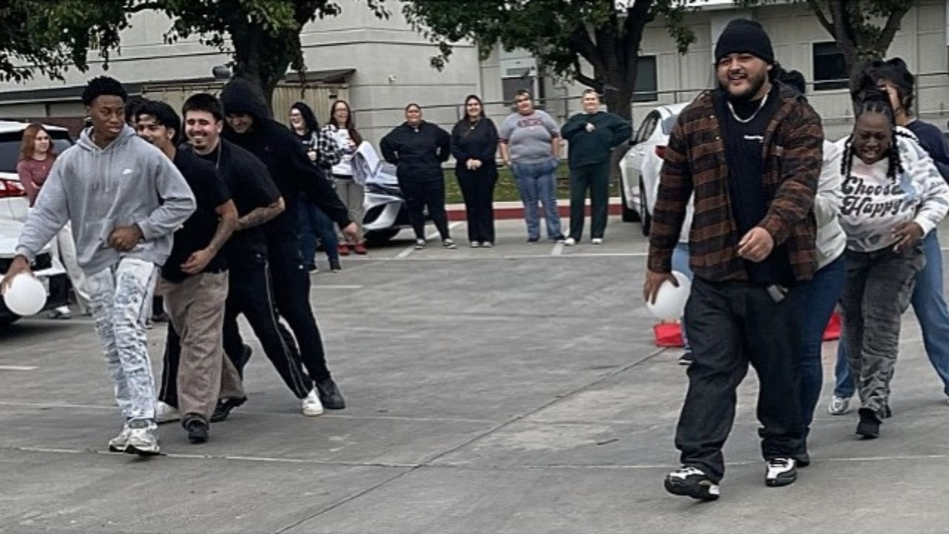 Stockton West instructors participating in a team-building activity that promotes connection, collaboration, and workplace growth
