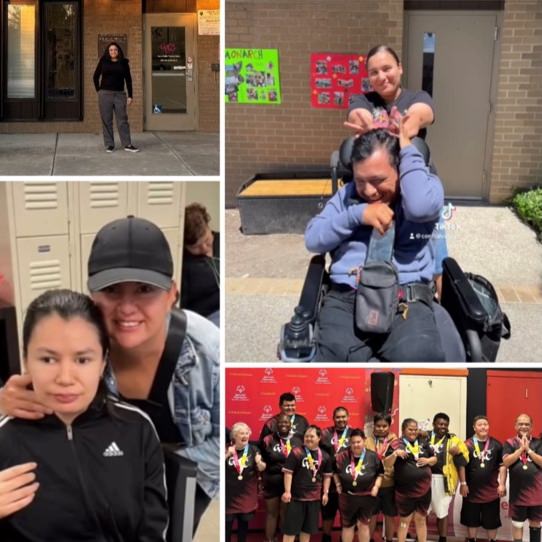 Top left: Candice, Top right: Sylvia and her sister Left bottom: Cecilia and her mother, Bottom right: Shirly, Junior, Connie, Dulce, Don, Francisco, Daniel